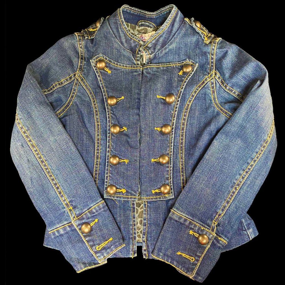Children’s Place Girls Military Style Denim Jacket